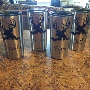 Personalized deer tumbler